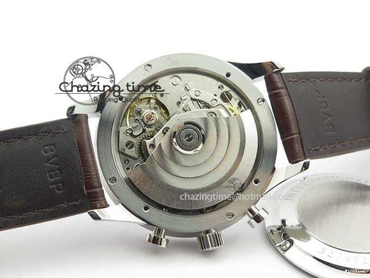 MIROTIME 1219 ModernLook Portuguese IW371445 ZF 1:1 Best Edition SS White Dial Gold Markers On Brown Leather Strap A79350 V 7269